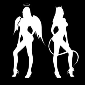 Angel & Devil Ladies Decal